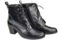Winter-Schnürstiefel für Damen, Naturleder, Schwarz, Glänzend 188 von ElitaBut
