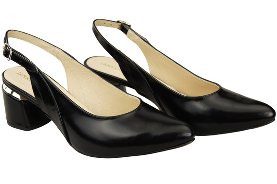 Damenschuhe Sandalen Schwarz Glänzendes Naturleder 196 ElitaBut