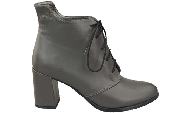 Winter-Schnürstiefel für Damen, Naturleder, Graphite 174, von ElitaBut