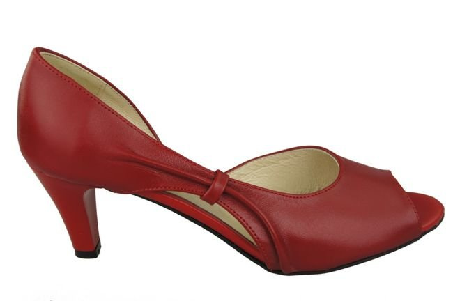 Damenschuhe Sandalen Rot Naturleder 566 ElitaBut