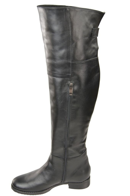 Schuhe Damenstiefel Stiefel Overknee-Stiefel Naturleder Schwarz 104 ElitaBut