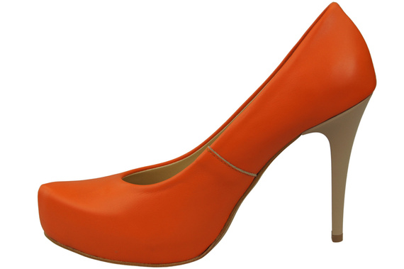 Damen Footwear Orange Stiletto Pumps Naturleder 205 ElitaBut
