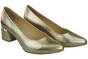 Damenschuhe Goldene Pumps, Naturleder 143 ElitaBut