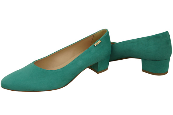 Bequeme Damen-Schuhe Türkis aus echtem Veloursleder 220 Z ElitaBut