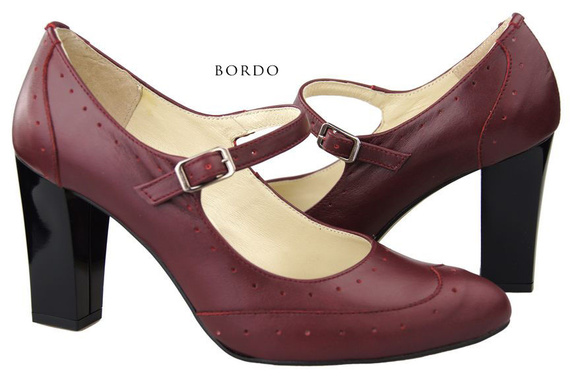 Damenschuhe Pumps, Naturleder, Burgund 958 ElitaBut