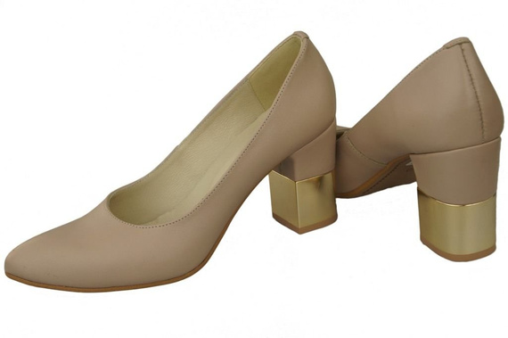 Damenschuhe Cappuccino Grain Pumps, Naturleder 144 ElitaBut