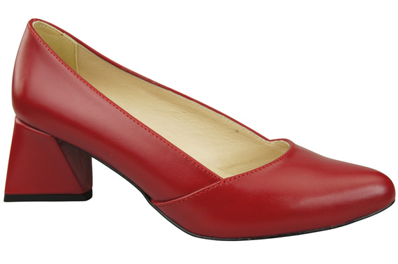 Damen Pumps Rot Echtleder Spitz Zehen Absatz ElitaBut 221