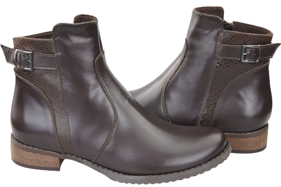 Damen-Winterstiefel, Naturleder, Braun 156 von ElitaBut