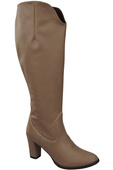 Stilvolle Damen Cappuccino Dunkel Stiletto Stiefel Naturleder 211 ElitaBut