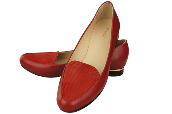 Damen Ballerinas Lords, Naturleder, Rot 908 ElitaBut