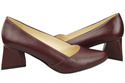 Damen Pumps Burgund Echtleder Spitz Zehen Absatz ElitaBut 221