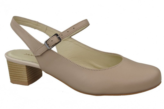 Damenschuhe Cappuccino Sandale aus genarbtem Naturleder 108 ElitaBut