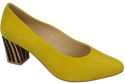 Damenschuhe Zitronenpumps Natürliches Wildleder mit dekorativem Absatz 158 von ElitaBut