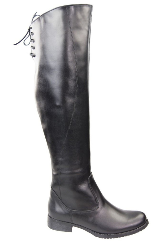 Schuhe Damenstiefel Stiefel Overknee-Stiefel Naturleder Schwarz 121 ElitaBut