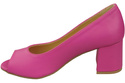Damenschuhe PEEP TOE Fuchsia Pumps Naturleder mit beschichtetem Absatz 192 ElitaBut