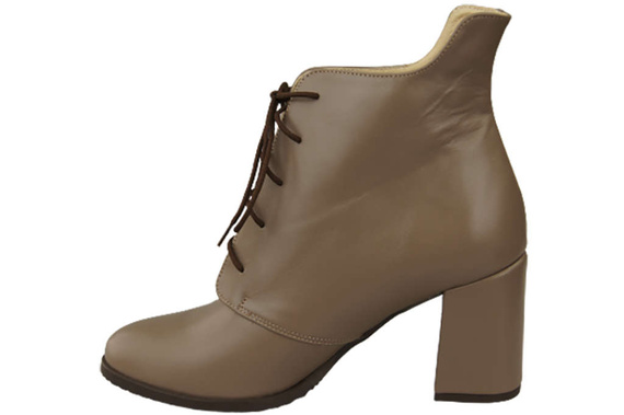 Damen Schnürstiefel Frühling/Herbst Naturleder Cappuccino Dunkel 174 L ElitaBut