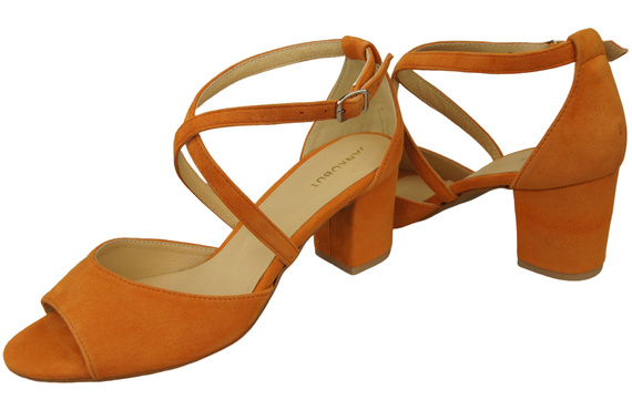 Damenschuhe Sandalen Orange, Naturleder, Wildleder 111 ElitaBut