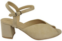 Damenschuhe Sandalen Beige, Naturleder, Wildleder 185 ElitaBut