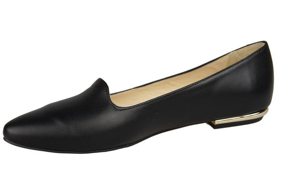 Damen-Ballerinas „Lords“, Naturleder, Schwarz 914 ElitaBut