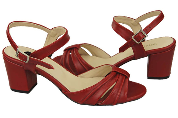 Damenschuhe Sandalen Rot Naturleder 168 ElitaBut