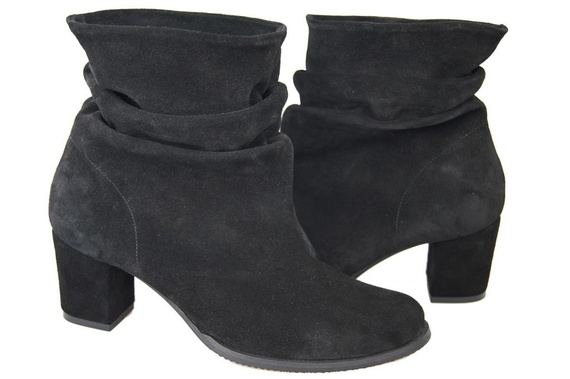 Damenschuhe Stiefel, Naturleder, Schwarz 986 ElitaBut