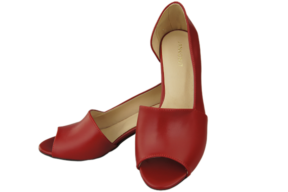 Damenschuhe Sandalen Rot Naturleder 147 ElitaBut