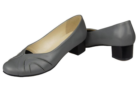 Damenschuhe Pumps, Naturleder, Grau 786 ElitaBut