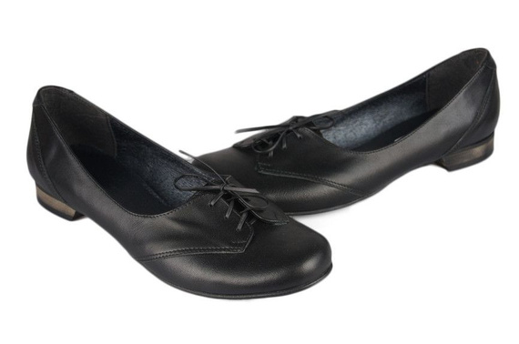 Damen Ballerinas, Naturleder, Schwarz 700 ElitaBut