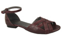 Schuhe Damen Sandalen Burgund Naturleder 128 ElitaBut