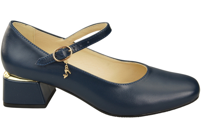 Damenschuhe Marineblau Riemchenpumps Naturleder 202 ElitaBut