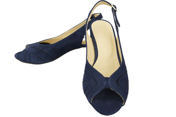 Damenschuhe Sandalen, natürliches Wildleder, Marineblau 991 ElitaBut