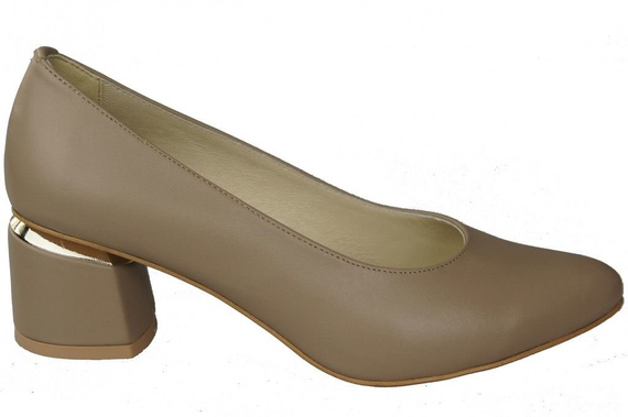 Damenschuhe Cappuccino-Pumps Naturleder 143 ElitaBut