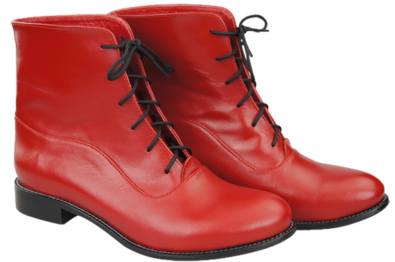 Damenstiefel Frühling/Herbst, Naturleder, Rot, 155 L, ElitaBut