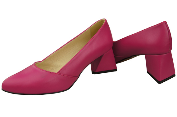 Damen Pumps Purpurfarbig Echtleder Spitz Zehen Absatz ElitaBut 221