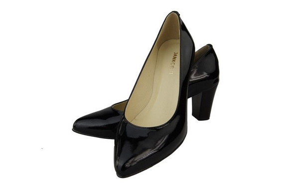 Damenschuhe Pumps Naturleder Schwarzlack 974 ElitaBut