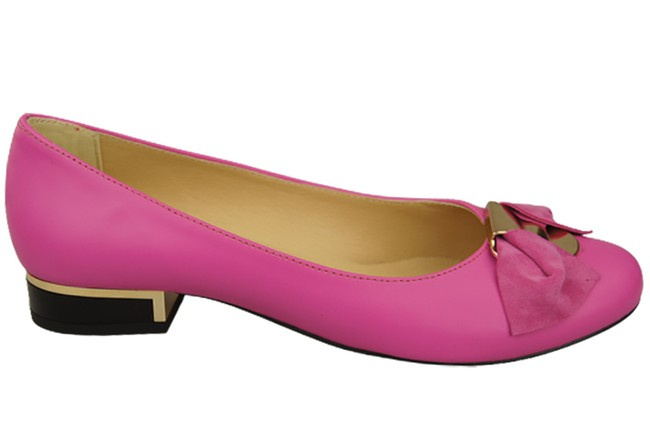 Damen Ballerinas Naturleder Fuchsia 894 ElitaBut