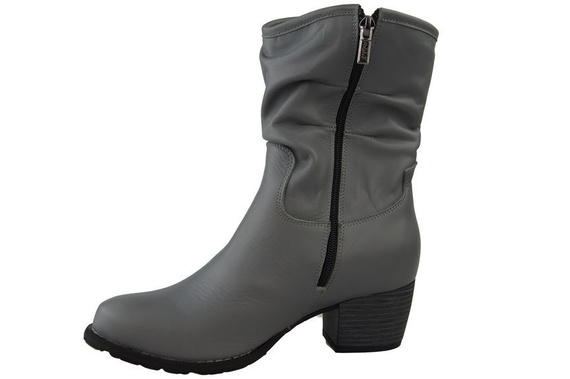Schuhe Damen-Stiefeletten, Naturleder, Grau 792 ElitaBut