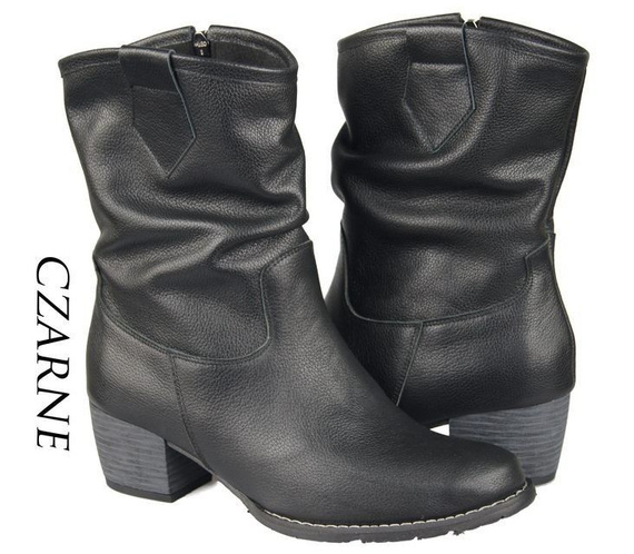 Damenstiefeletten, Naturleder, Schwarz 792 ElitaBut