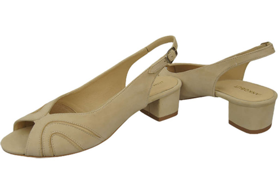 Damenschuhe Sandalen, natürliches Wildleder, Beige 991 ElitaBut