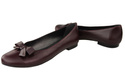 Damen-Ballerinas, Burgunderrot, Naturleder 998 ElitaBut