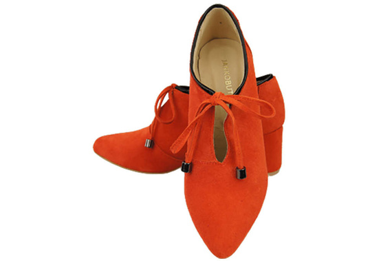 Damenschuhe Orange Schuhe Natursamtleder 183 ElitaBut