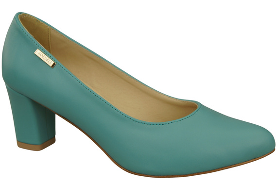 Klassische Glatt Damen Türkis Naturleder Schuhe 213 ElitaBut