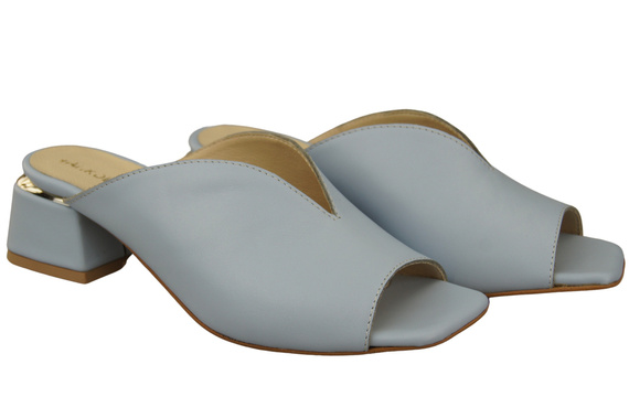 Damen Schuhe Absätze Flip Flops Hellblau Naturleder 210 ElitaBut