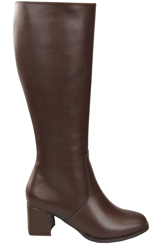 Bequeme Damen Schokolade Niedrig Absatz Stiefel Naturleder 212 ElitaBut