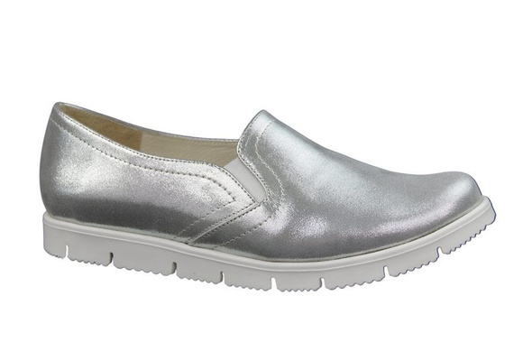 Schuhe Damenschuhe, Naturleder, Silber 929 ElitaBut