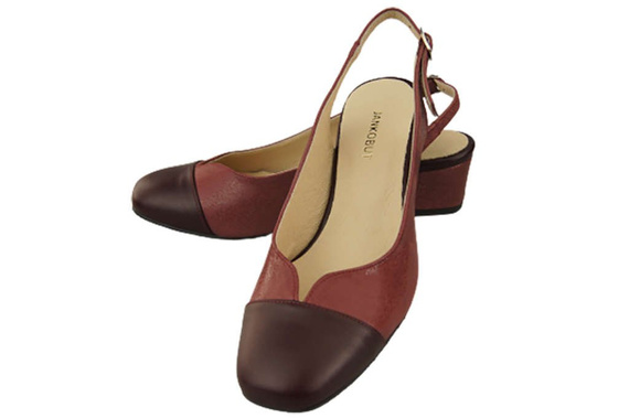 Damenschuhe Sandalen Naturleder 165 Burgund ElitaBut