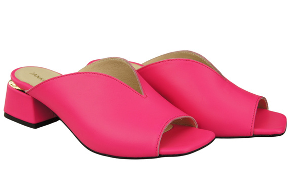 Damen Schuhe Absätze Flip Flops Neon Rosa Naturleder 210 ElitaBut