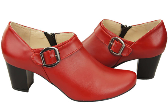 Schuhe Damenschuhe, Naturleder, Rot 826 ElitaBut