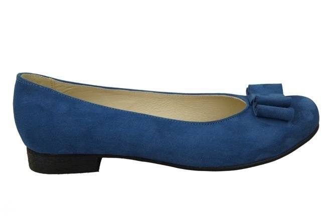 Damenschuhe Ballerinas Blau, Naturleder, Wildleder 126 ElitaBut