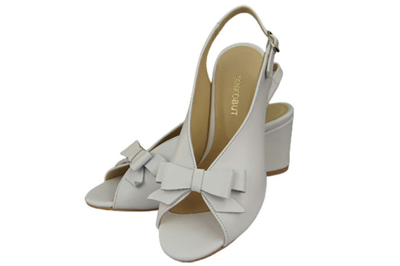 Damenschuhe Sandalen Weiß, naturnarbiges Leder, 148 L ElitaBut